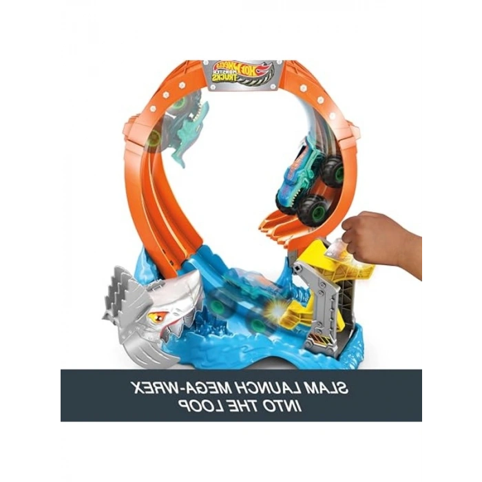 Hot Wheels 1:64 Ölçekli Monster Trucks Oyun Seti, Mega-Wrex