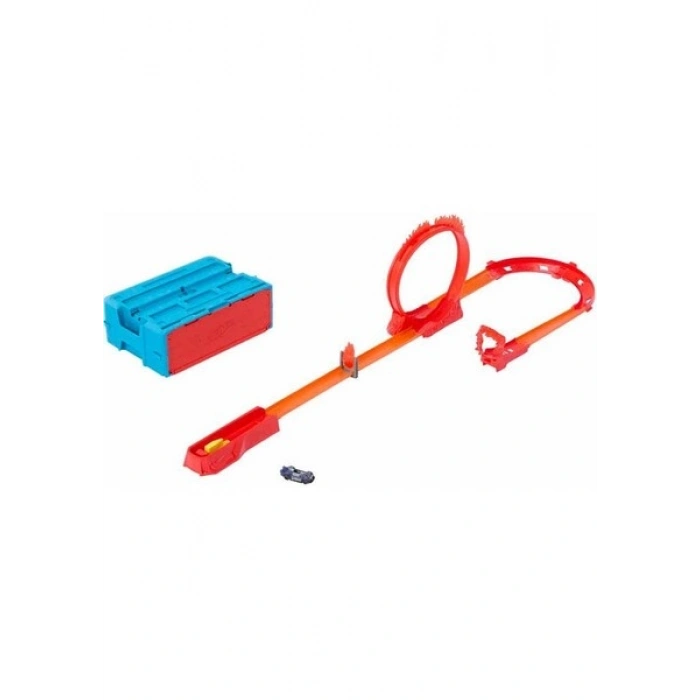 Hot Wheels Alev Temalı Akrobasi Seti HMC04 16 Yol Yapım Parçası ve 1 Oyuncak Araba