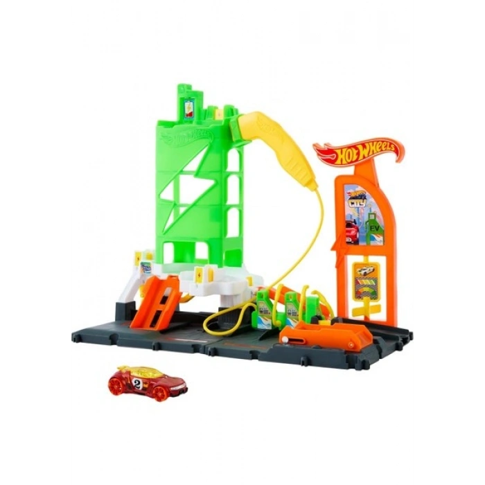 Hot Wheels Elektrikli Araç Şarj Istasyonu Oyun Seti HTN79