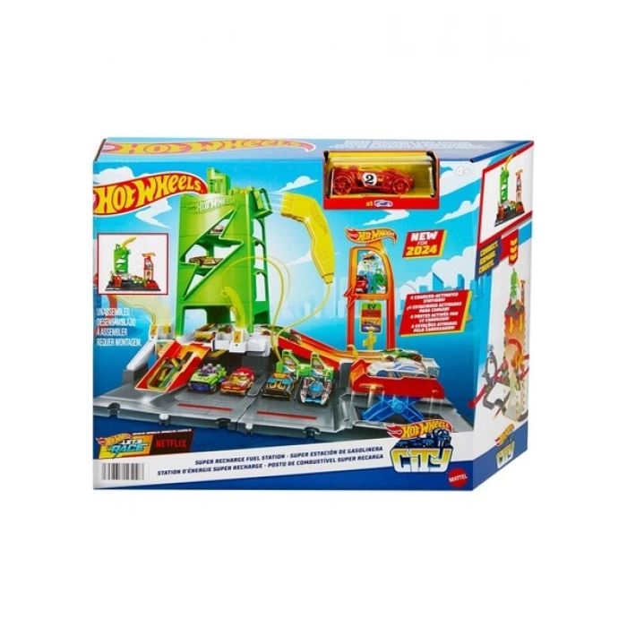 Hot Wheels Elektrikli Araç Şarj Istasyonu Oyun Seti HTN79
