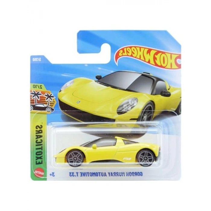 Hot Wheels Gordon Murray Automotive T.33 Die-Cast Model Araba, Sarı Renk, Exotics Serisi 2/10, 3+ Yaş, 1:64 Ölçek