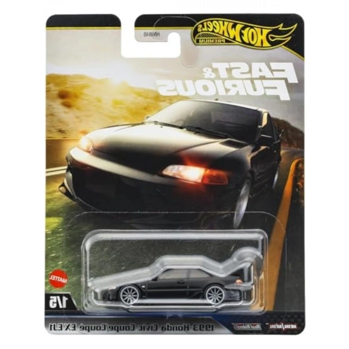 Hot Wheels Hızlı Sürgülü Premium Araba 1993 HONDA CIVIC COUPE EX EJ1 JBL90 - HNW46