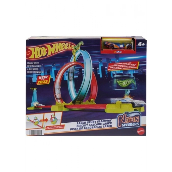 Hot Wheels Neon Yarışlar Çifte Çemberde Yarış Seti HPC05