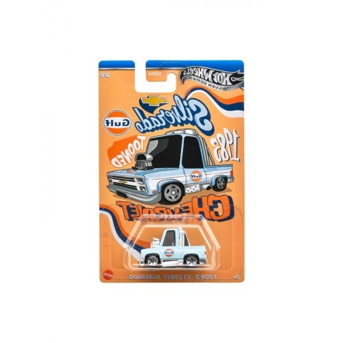 Hot Wheels Silver Series Tooned Gulf Racing - Toond 83 Chevy Silverado JCB64