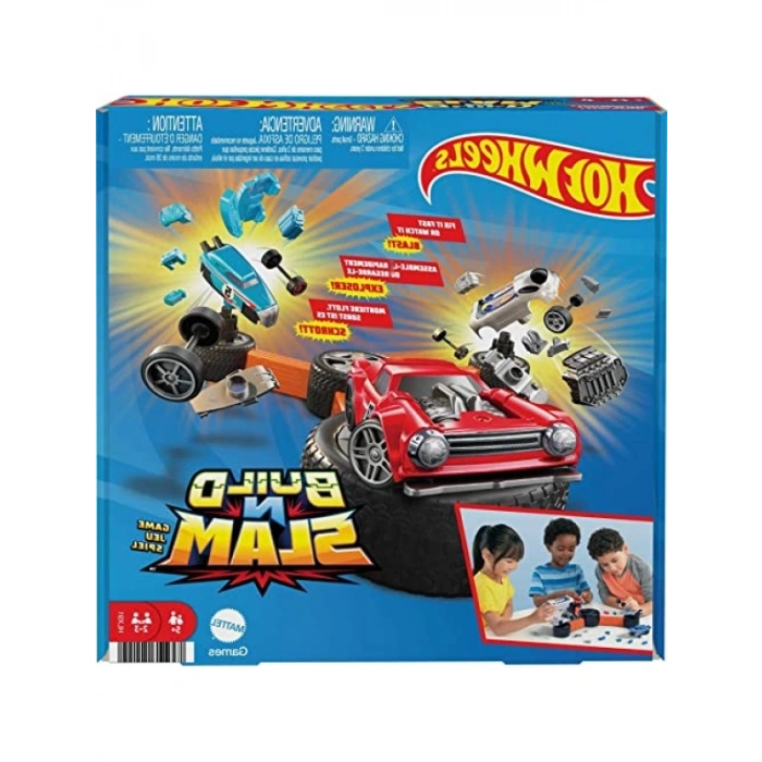 Hot Wheels Temalı Build N Slam Kutu Oyunu