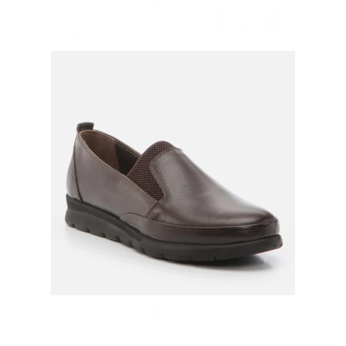 Hotiç 01AYH262850A480 Hakiki Deri Kahve Kadın Loafer