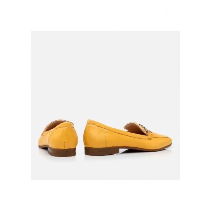 Hotiç 01AYH268520A350 Hakiki Deri Hardal Kadın Loafer