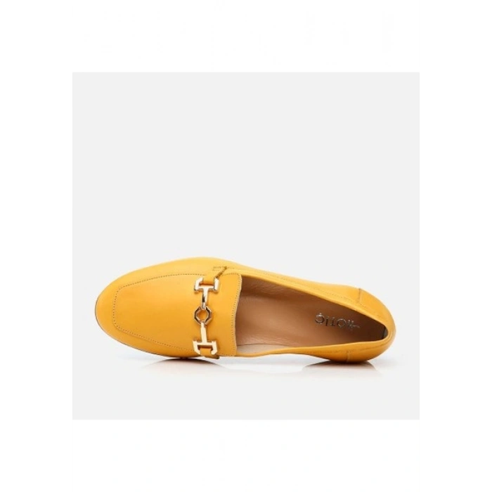 Hotiç 01AYH268520A350 Hakiki Deri Hardal Kadın Loafer