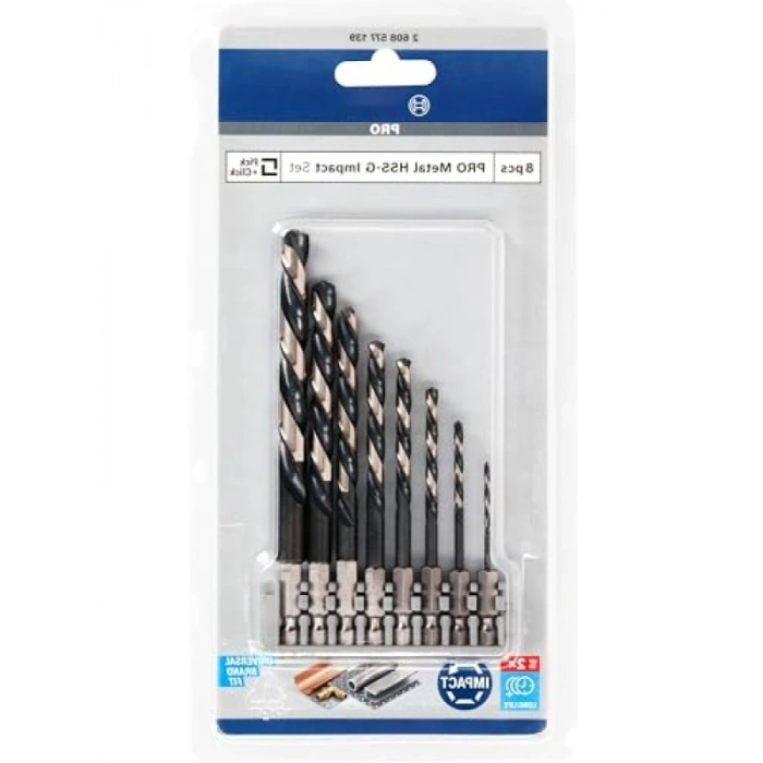 HSS Spiral Matkap Ucu Seti, 8 Adet, Güçlü Metal Yapı