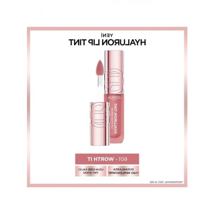 Hyaluron Lip Tint, 601 Nolu Renk ile Canlı ve Dolgun Dudaklar