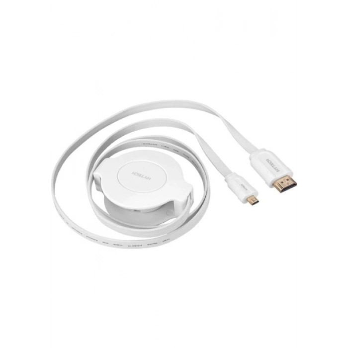 Hytech HY-W295 Micro HDMI M/m 1.3m Altın Uçlu 24K 1.4 Ver. 3D Makaralı Kablo