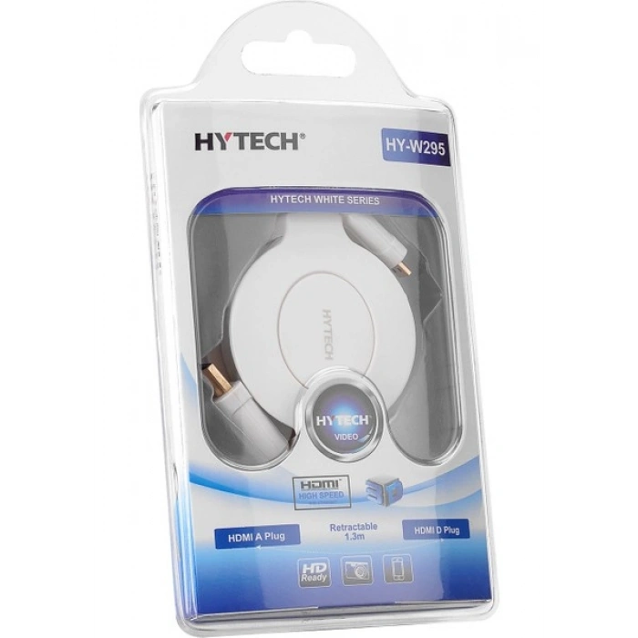 Hytech HY-W295 Micro HDMI M/m 1.3m Altın Uçlu 24K 1.4 Ver. 3D Makaralı Kablo