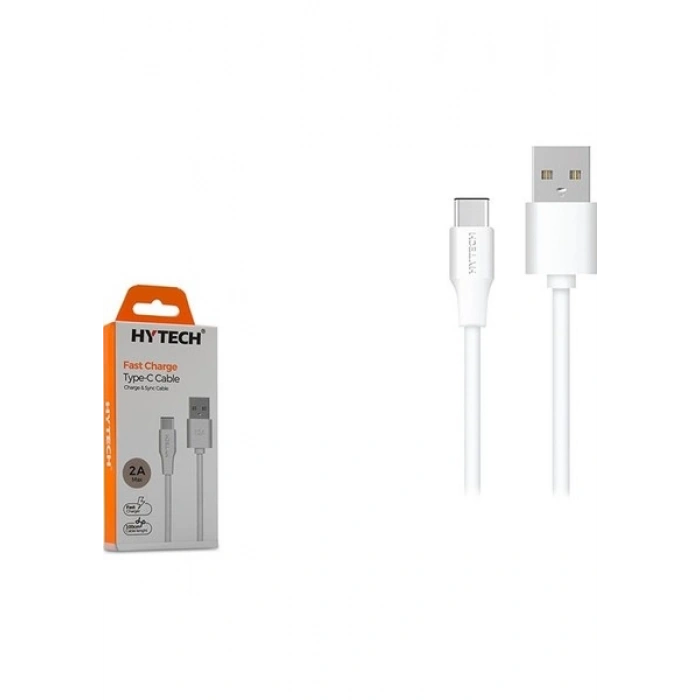 Hytech HY-X105 1m 2A Type-C Beyaz Şarj Kablosu