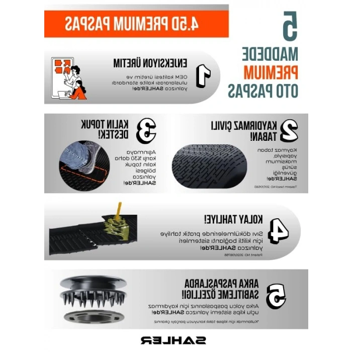 Hyundai Bayon 2021+ Uyumlu Premium 4.5D Havuzlu Paspas