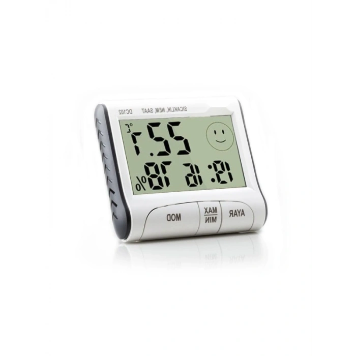 İç Mekan Termometre ve Nem Ölçer Saat