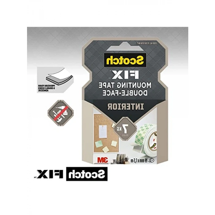 İç Montaj Bandı, 19 mm x 1,5 m Uzunluğu, 1 Rulo/Paket