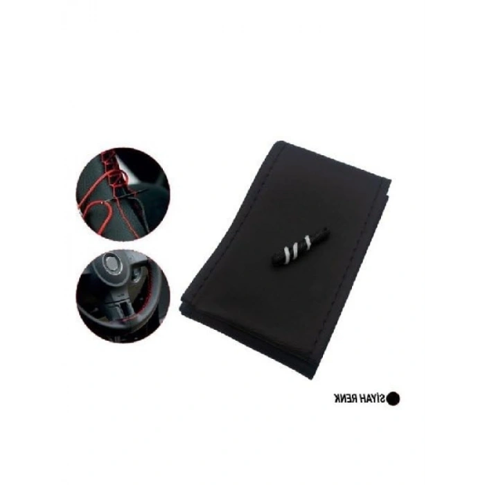 İğneli Delüx Siyah Dikişli Direksiyon Kılıfı