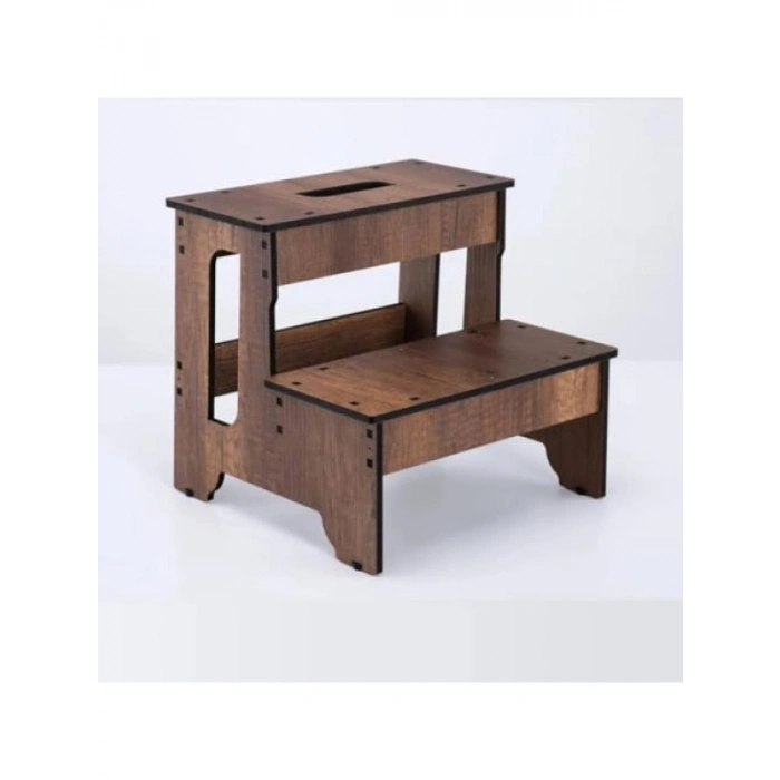 İki Basamaklı Ahşap Tabure