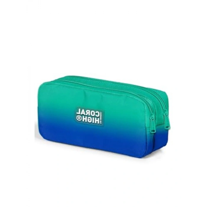 İki Bölmeli Fermuarlı Kalem Çanta