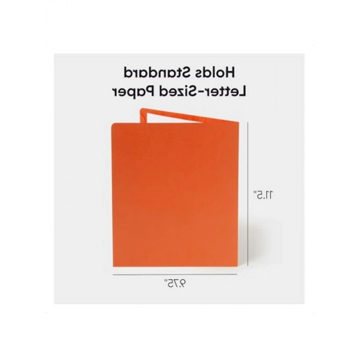 İki Cepli Ağır Klasör - Turuncu, Mektup Boyutu, 25 Adet