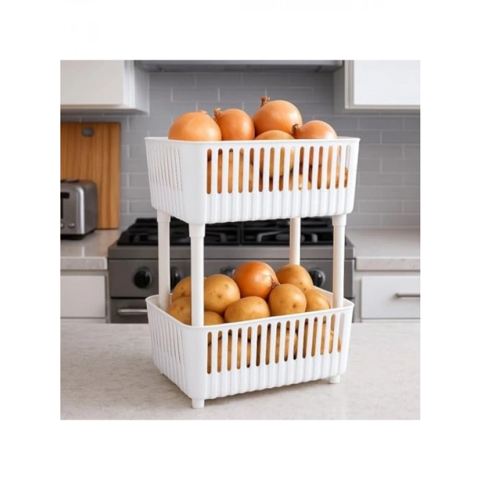 İki Katlı Organizer Sepet - Fiesta Serisi