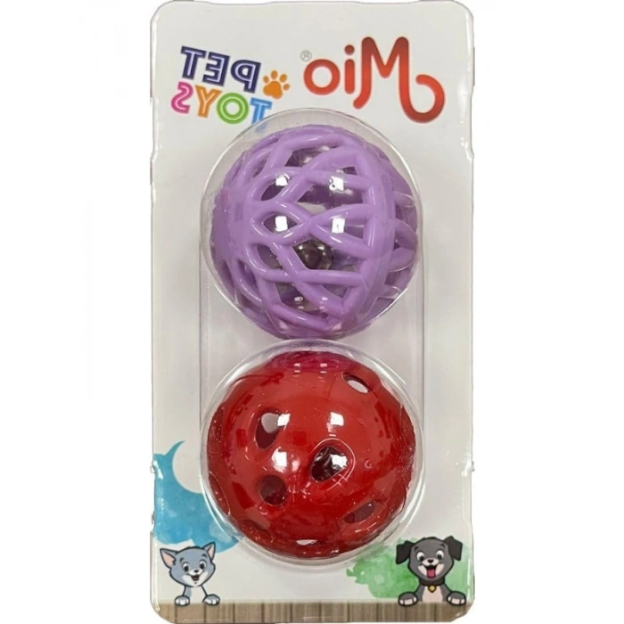 İkili Asetatlı Klasik Top, 3.8 cm, Eğlenceli Kedi Oyuncağı