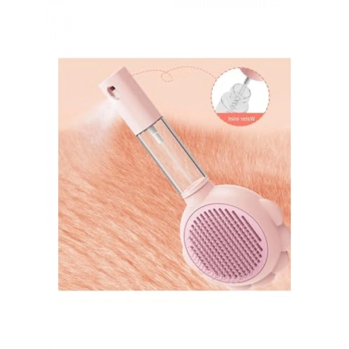 İkili Basmalı Telli Su Spreyli Evcil Hayvan Fırçası