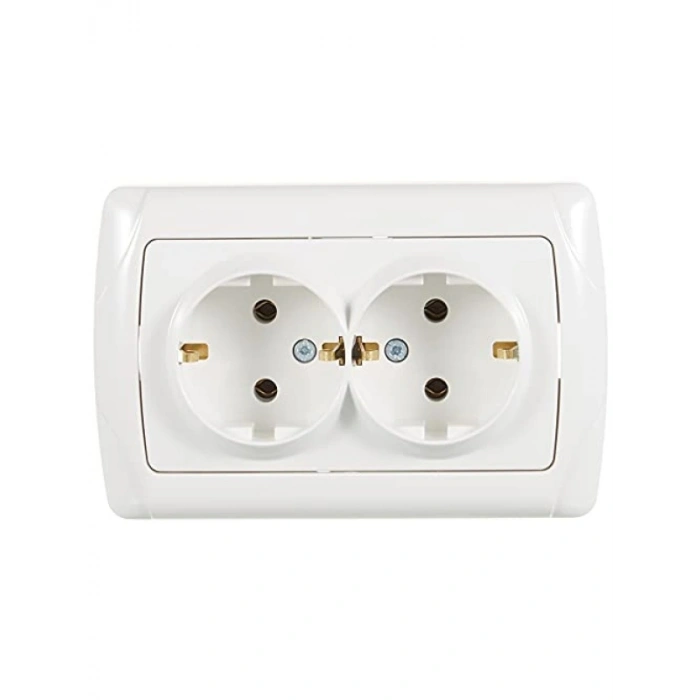 İkili Beyaz Top Priz - Güvenilir Ev Kullanımı