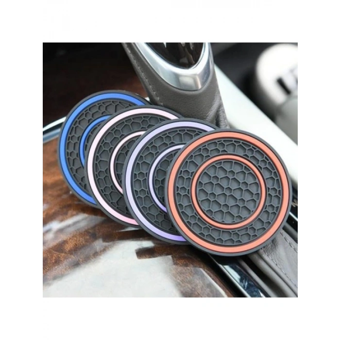 İkili Set Araba İçi İçecek Tutucu Mat, Kaymaz Taban