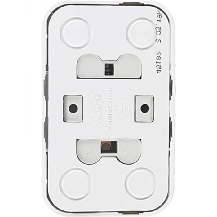 İkili Topraklı Priz, Beyaz Renk ve Modern Tasarım