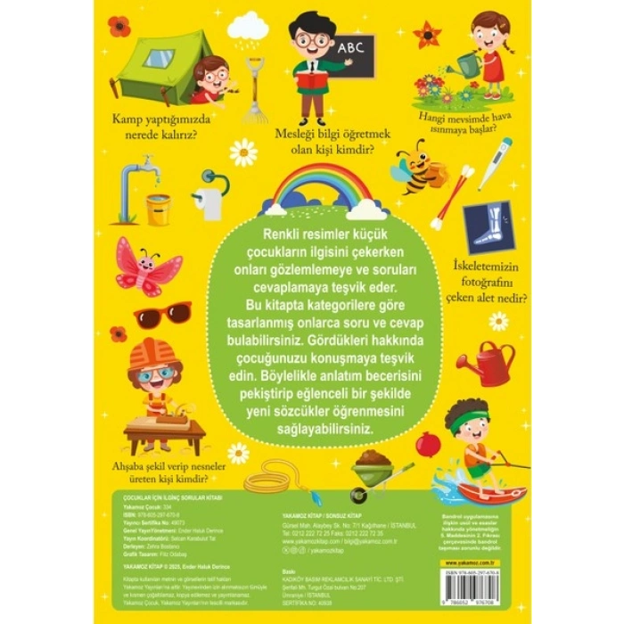 İlginç Sorular Kitabı - Bahçe, Banyo, Meslekler, Hastane (Ciltli)