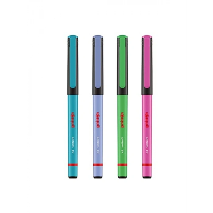 İnce Keçe Uçlu Kalem Seti, 0.4 mm, 4 Canlı Renk Seçeneği