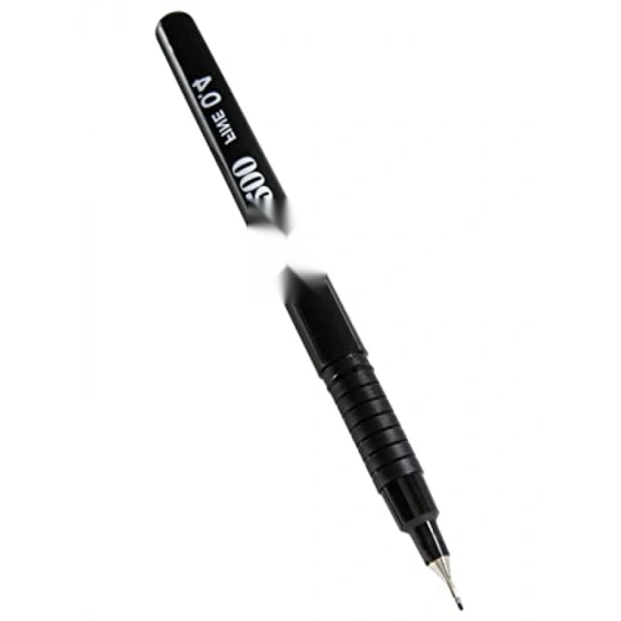 İnce Keçe Uçlu Yazı Kalemi, 0.4mm, Siyah