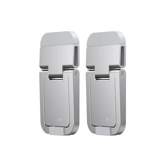 İnce Laptop Ayaklık Seti, 2 Adet, Gümüş