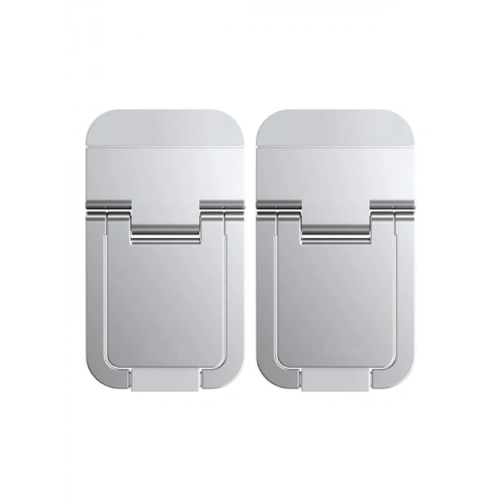 İnce Laptop Ayaklık Seti, 2 Adet, Gümüş