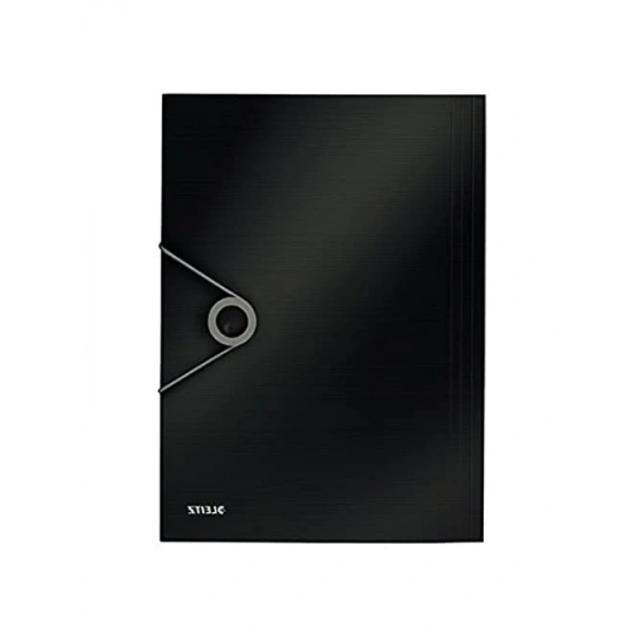 İnce Lastikli Dosya, 150 Sayfa Kapasiteli, Siyah