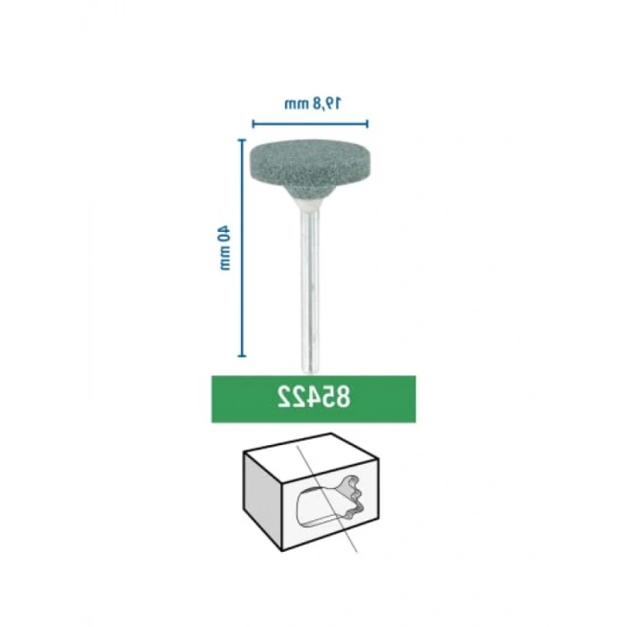 İnce Silikon Karpit Taşlama Taşı - 19,8 mm