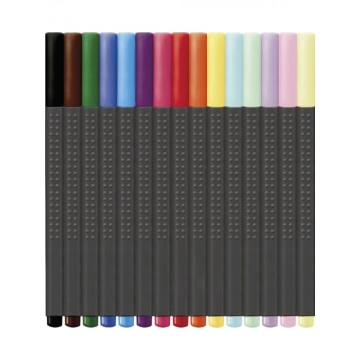 İnce Uçlu 15li Keçeli Kalem Seti - Ergonomik Tasarım