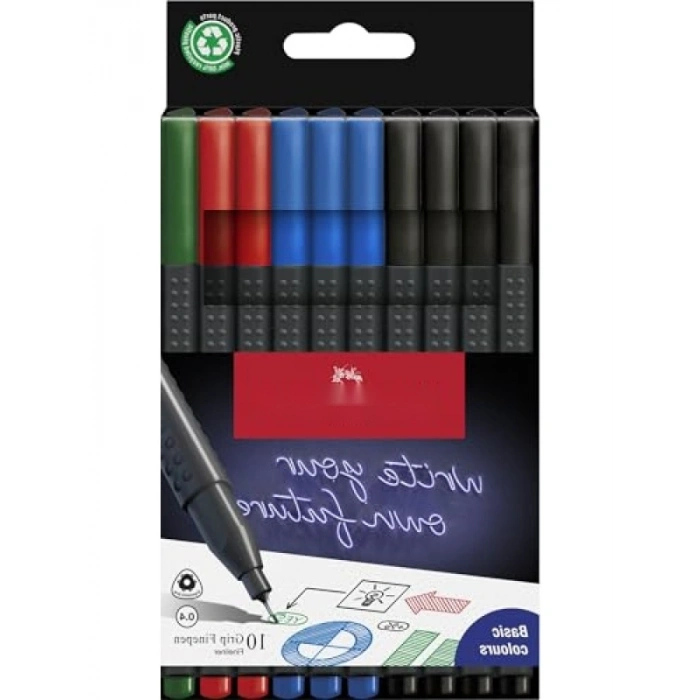 İnce Uçlu Keçeli Kalem Seti, 10lu, 0.4 mm Hassas Uç