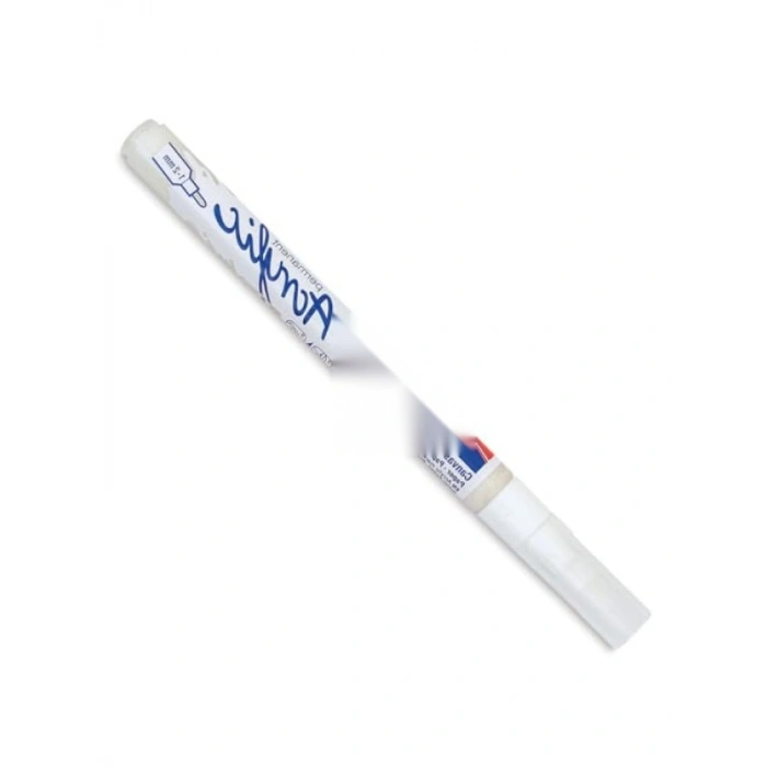 İnce Uçlu Su Geçirmez Akrilik Markör - Beyaz