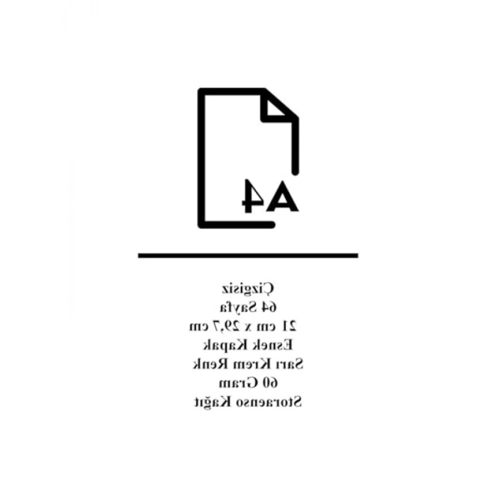 İnci Küpeli Kız Temalı Çizgisiz A4 Defter (64 Sayfa)