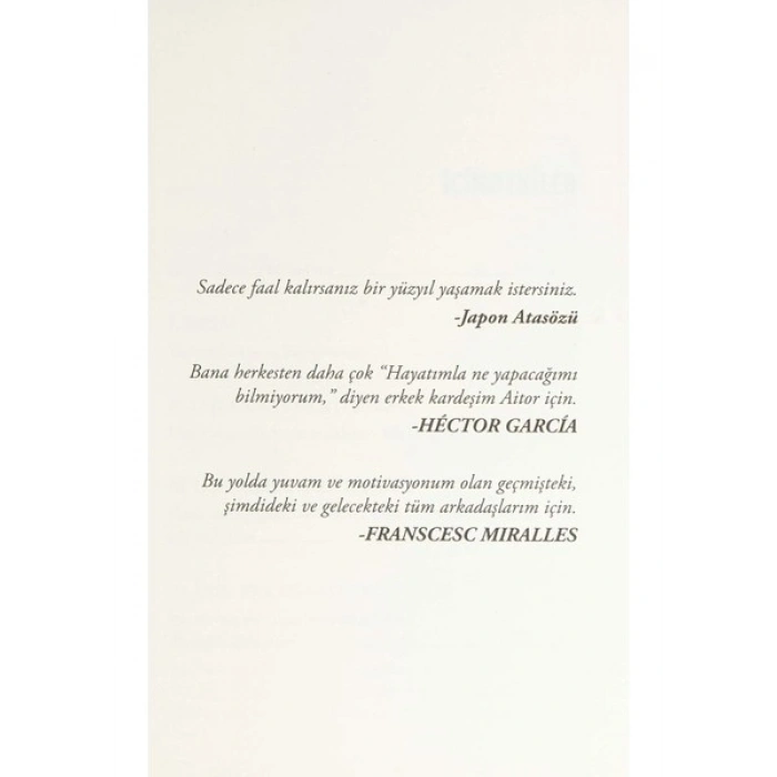 İndigo Kitap Ikigai - Japonların Uzun ve Mutlu Yaşam Sırrı