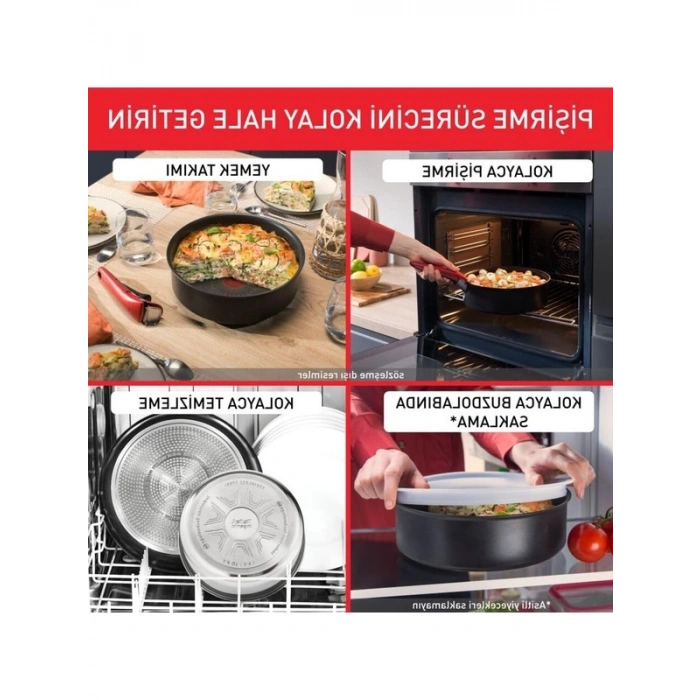 İndüksiyon Tabanlı 3 Parça Tava Seti, Çok Amaçlı Pişirme için