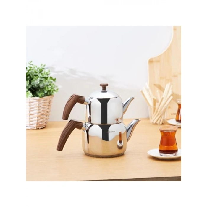 İndüksiyon Tabanlı Mini Çaydanlık Takımı - 0,85-1,25 LT