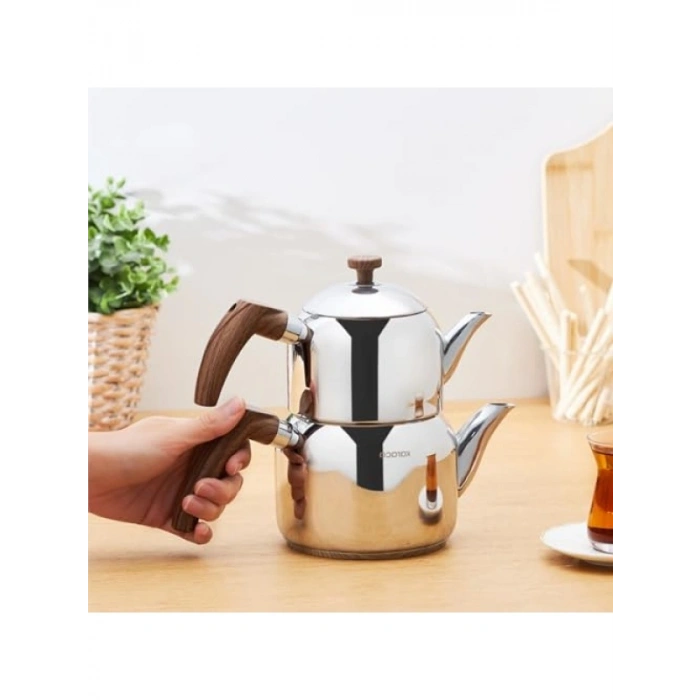 İndüksiyon Tabanlı Mini Çaydanlık Takımı - 0,85-1,25 LT