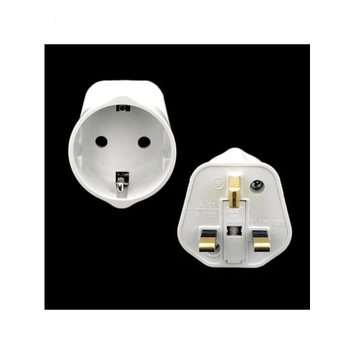 İngiliz Erkek Fişli Seyahat Adaptörü, Priz Dönüştürücü