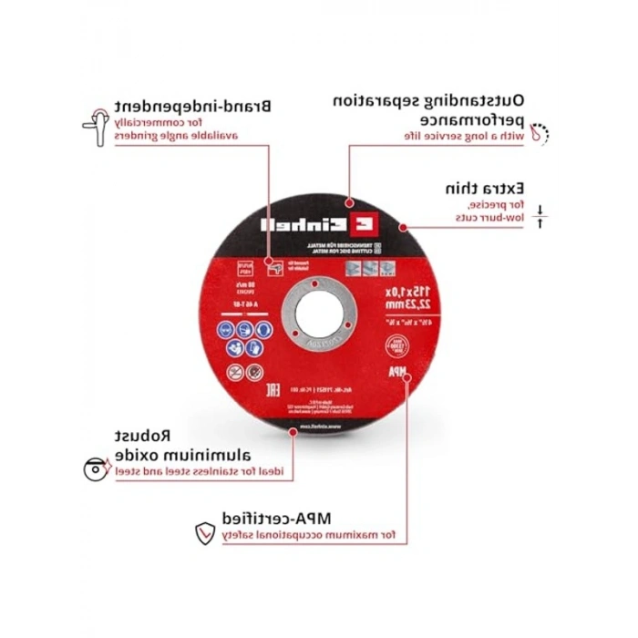 İnox Kesici Disk, 115x1,0 mm, 5 Adet Paket İçeriği