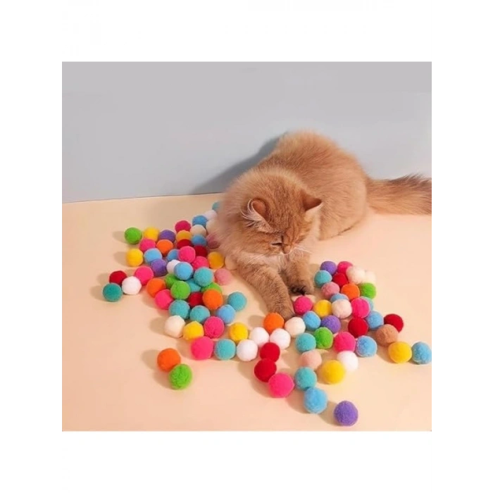 İnteraktif Kedi Oyun Tabancası - Peluş Toplarla