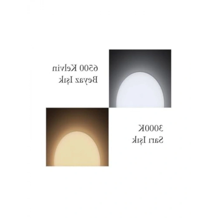 IP44 Sıcak Sarı Işık LED Plafonyer 12W