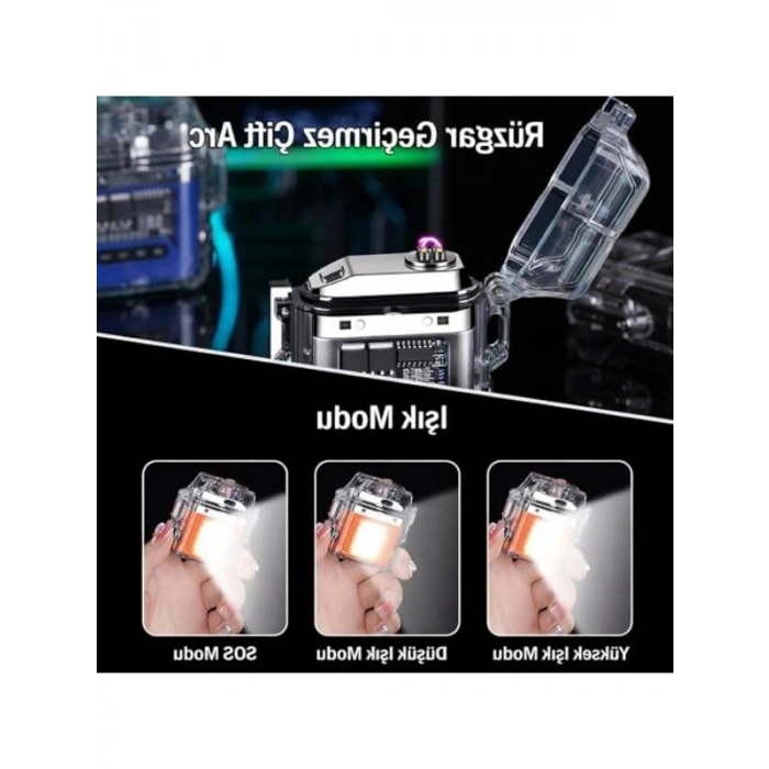 IP56 Su Geçirmez Elektrikli Çakmak, Şarjlı ve Işıklı